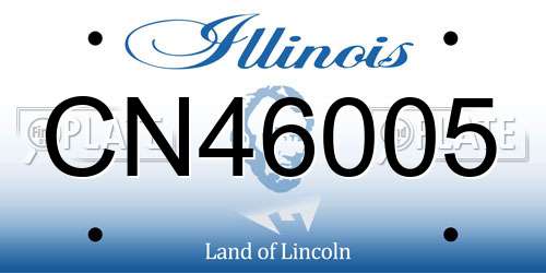 CN46005 Illinois License Plate