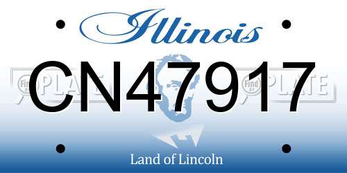 CN47917 Illinois License Plate