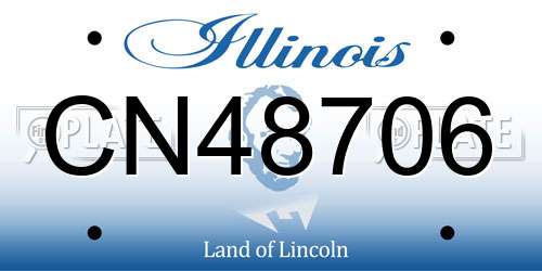 CN48706 Illinois License Plate
