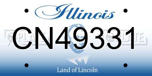 CN49331 Illinois License Plate