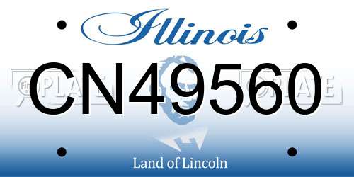 CN49560 Illinois License Plate