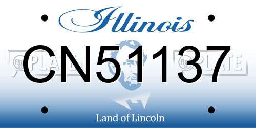 CN51137 Illinois License Plate