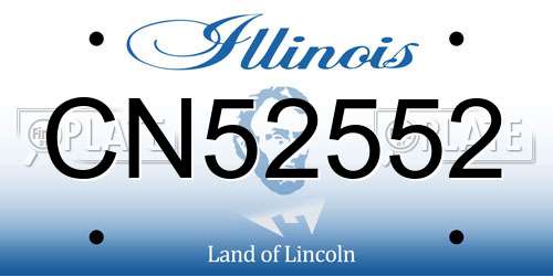 CN52552 Illinois License Plate