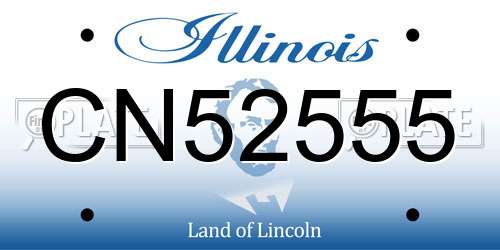 CN52555 Illinois License Plate