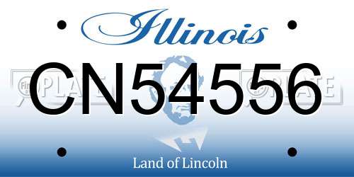 CN54556 Illinois License Plate