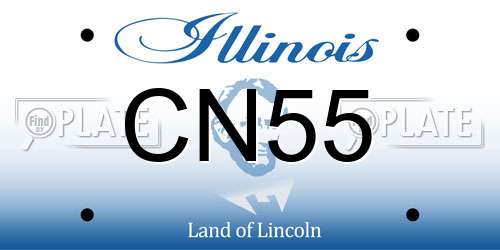 CN55 Illinois License Plate