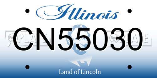 CN55030 Illinois License Plate
