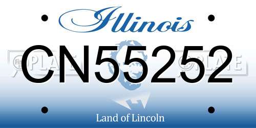CN55252 Illinois License Plate