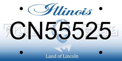 CN55525 Illinois License Plate