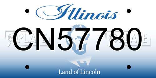 CN57780 Illinois License Plate
