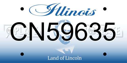 CN59635 Illinois License Plate