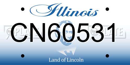CN60531 Illinois License Plate