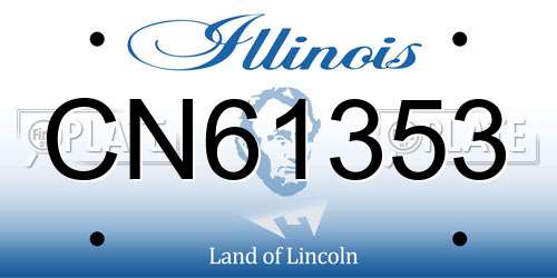 CN61353 Illinois License Plate