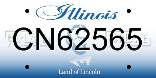 CN62565 Illinois License Plate