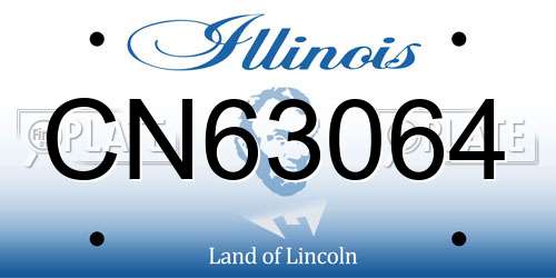 CN63064 Illinois License Plate