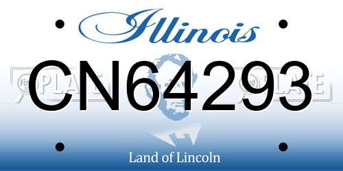CN64293 Illinois License Plate