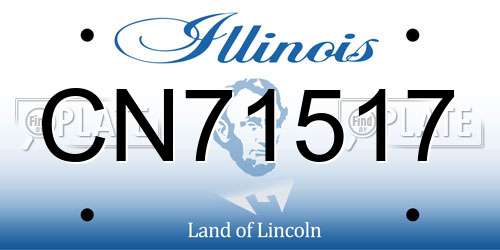 CN71517 Illinois License Plate