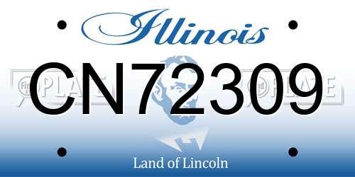 CN72309 Illinois License Plate