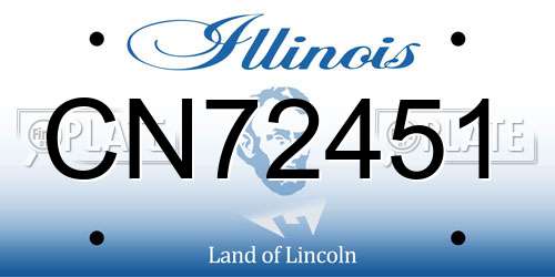 CN72451 Illinois License Plate