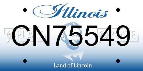 CN75549 Illinois License Plate