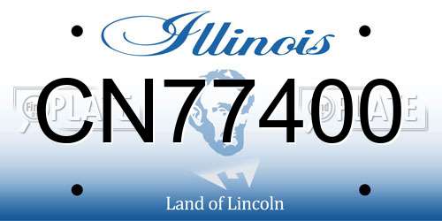 CN77400 Illinois License Plate