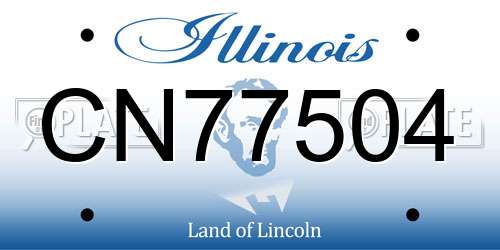 CN77504 Illinois License Plate