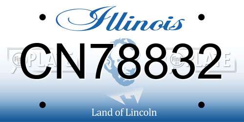 CN78832 Illinois License Plate