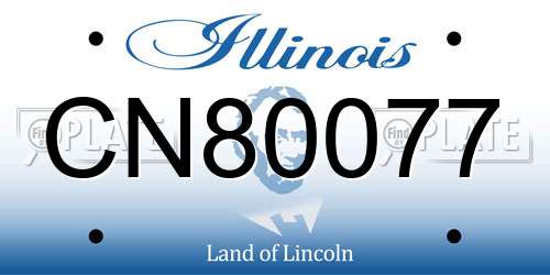 CN80077 Illinois License Plate