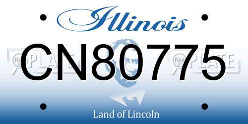 CN80775 Illinois License Plate