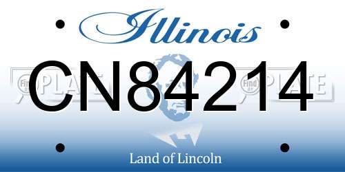 CN84214 Illinois License Plate
