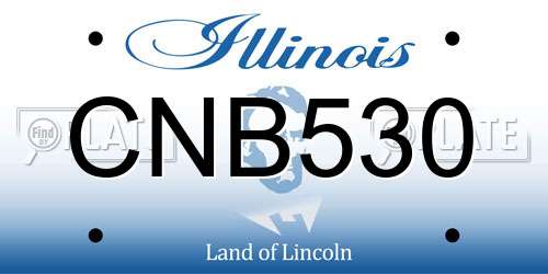 CNB530 Illinois License Plate