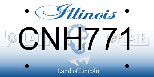 CNH771 Illinois License Plate