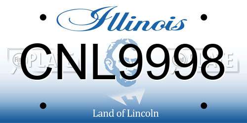 CNL9998 Illinois License Plate