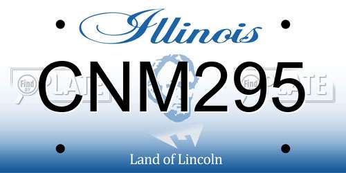 CNM295 Illinois License Plate
