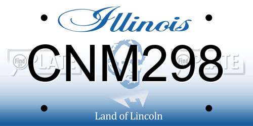 CNM298 Illinois License Plate