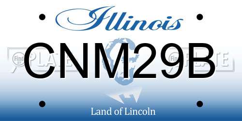 CNM29B Illinois License Plate