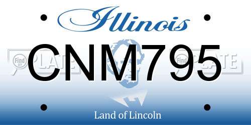 CNM795 Illinois License Plate