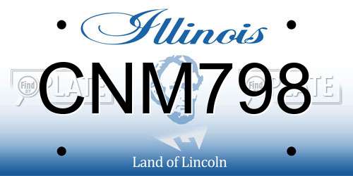 CNM798 Illinois License Plate