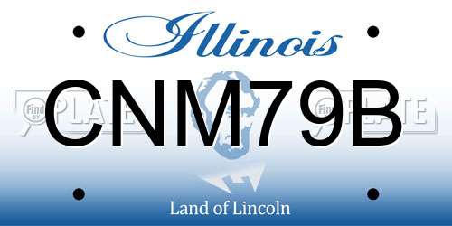 CNM79B Illinois License Plate