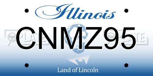 CNMZ95 Illinois License Plate