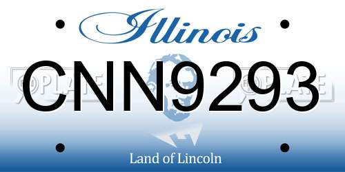 CNN9293 Illinois License Plate