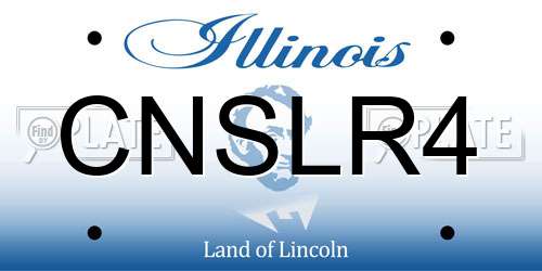 CNSLR4 Illinois License Plate