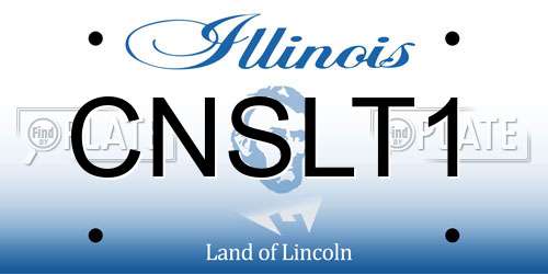 CNSLT1 Illinois License Plate