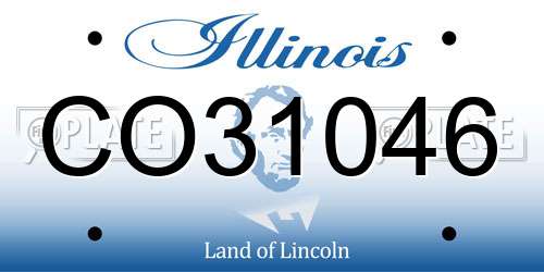 CO31046 Illinois License Plate