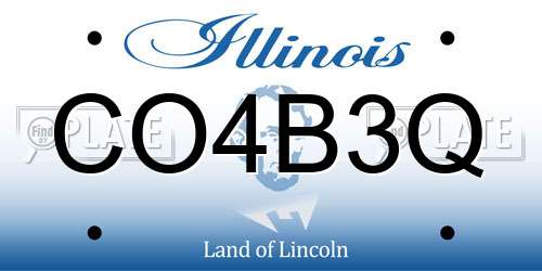 CO4B3Q Illinois License Plate