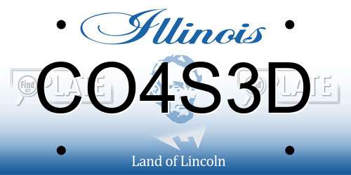 CO4S3D Illinois License Plate
