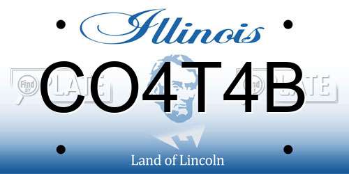 CO4T4B Illinois License Plate