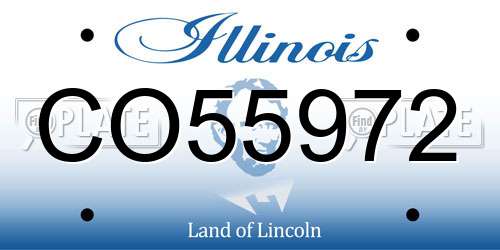 CO55972 Illinois License Plate