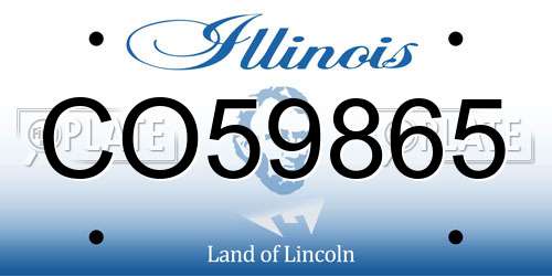 CO59865 Illinois License Plate