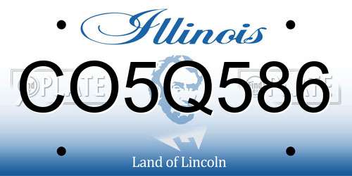CO5Q586 Illinois License Plate